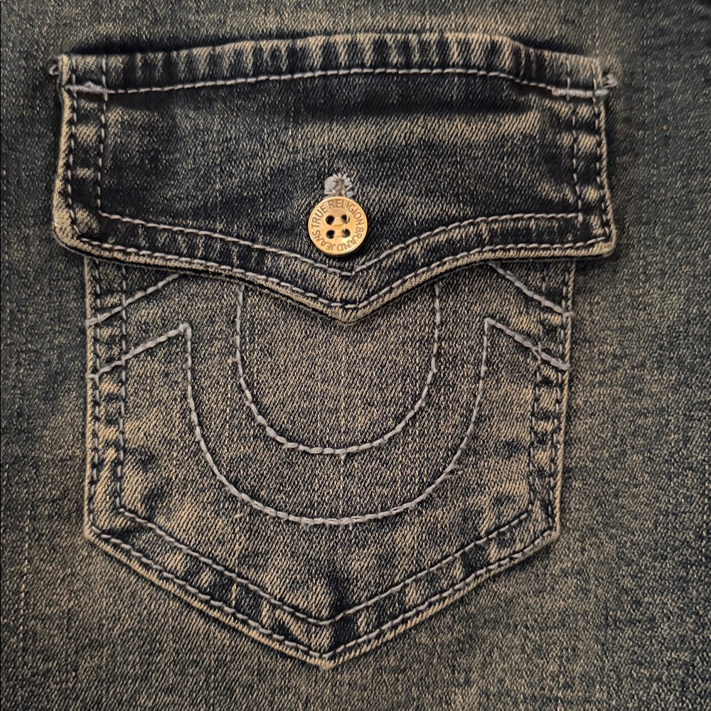 TRUE RELIGION Georgia Denim Glitter Shirt - Picture 7 of 16